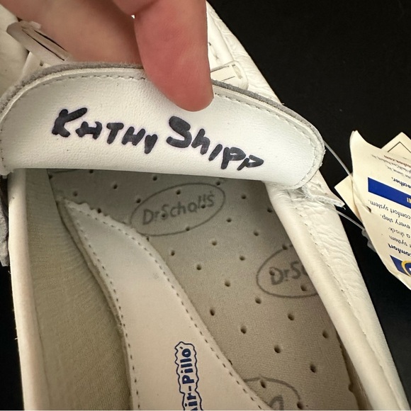 Dr. Scholl's Gel Pac Loafers White Leather Women's Slip On Tassels 8.5W READ - Picture 9 of 10